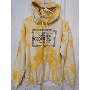 National Geographic x Parks Project Hoodie M Yellow Tie-Dye Forever Exploring
